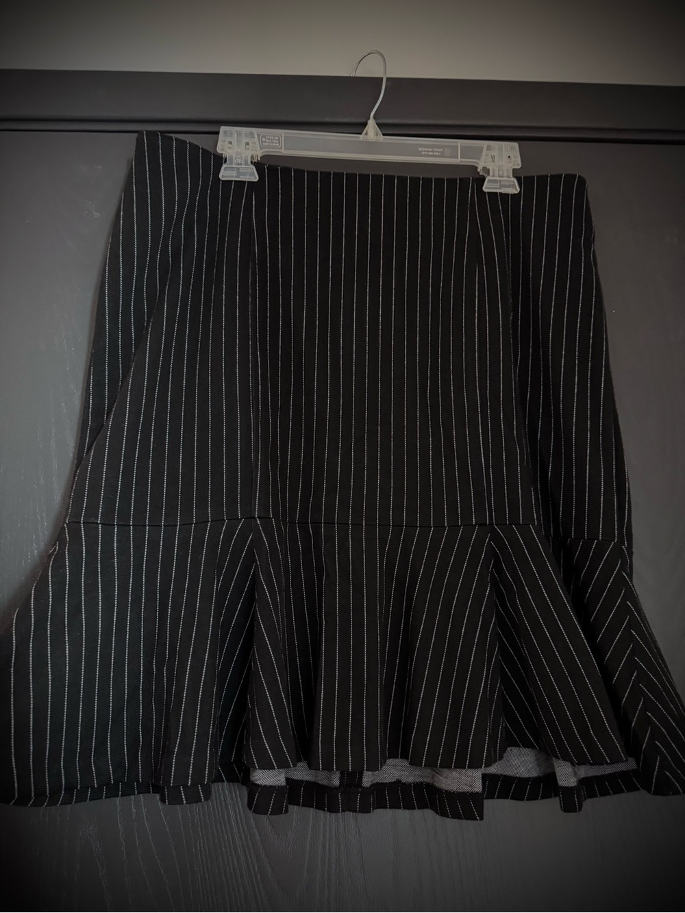 Lane Bryant Black Pinstripe trumpet pinup style Skirt, size 14